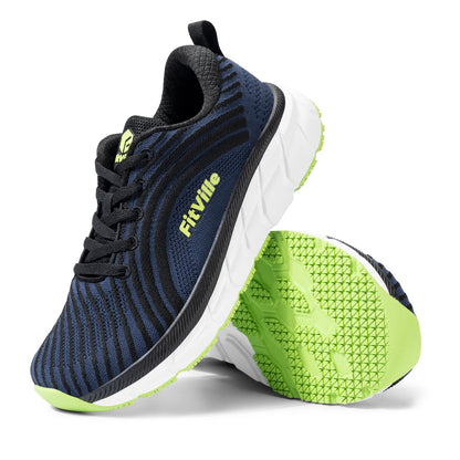 FitVille wide toe box shoes for men, cushioned, extra wide width, non-slip, wide lightweight breathable running shoes