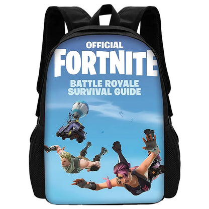 Mochila escolar infantil con bolso de hombro y estuches para lápices, bolsas escolares con diseño de juego popular F-FortniteS para niños y niñas, el mejor regalo