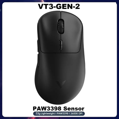 Rapoo VT3Pro GEN-1 Wireless Gaming Mouse 59g Lightweight 8KHz Polling Rate 26000DPI 9 Programmable Buttons Optical Sensor