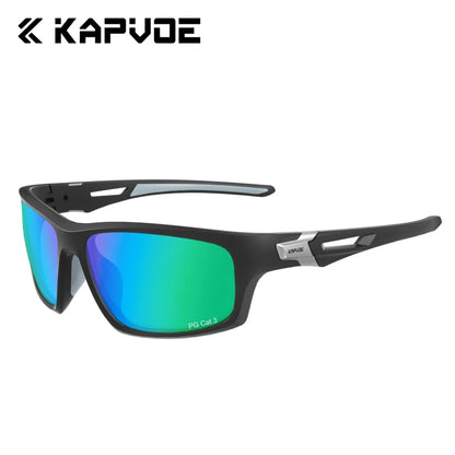 Kapvoe Men Fashion Polarized Sunglasses Cycling Glasses UV400 Eyewear for Men Women Driving Climbing Outdoor Sports Sunglasses