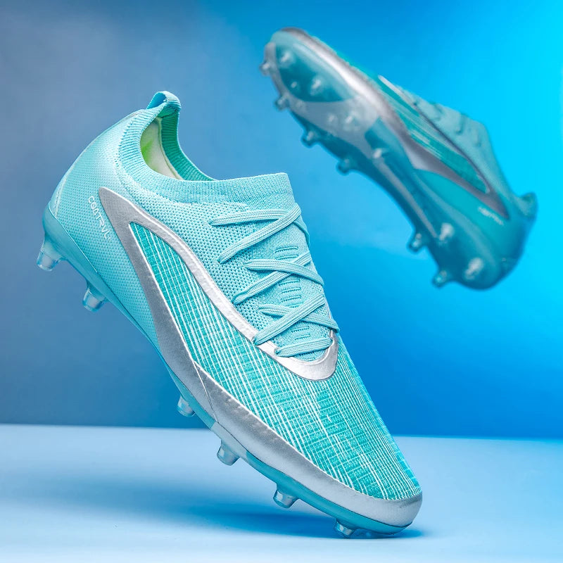 Nuove scarpe da calcio da uomo per esterno con tacchetti, traspiranti, antiscivolo, per adulti, scarpe sportive da calcio con tacchetti lunghi per allenamento, ragazzi e partite, confortevoli