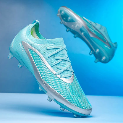 Nuove scarpe da calcio da uomo per esterno con tacchetti, traspiranti, antiscivolo, per adulti, scarpe sportive da calcio con tacchetti lunghi per allenamento, ragazzi e partite, confortevoli