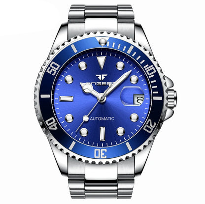 BINBOND mekaniske armbåndsure til mænd, luksuriøse, selvlysende, vandtætte, automatiske, med tourbillon, skeletterede