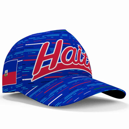Cappellino personalizzato gratuito con nome dell’università, numero e logo della squadra di Haiti (Hti) – Viaggi nel Paese – Nazione francese – Bandiera della Repubblica di Haiti – Cappellino da baseball