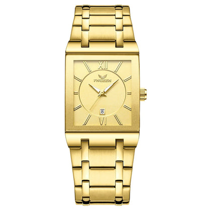 Relógio de pulso de luxo BINBOND com mecanismo de quartzo preciso para homem, luminoso, à prova de água, data automática, em aço inoxidável resistente, estilo casual.