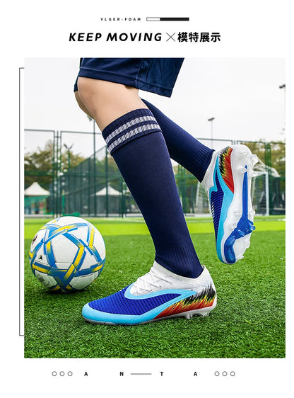 Nuove scarpe da calcio da uomo per partita e allenamento, tacchetti antiscivolo con tacchetti lunghi FG, ultraleggere da outdoor, sneaker, dropshipping