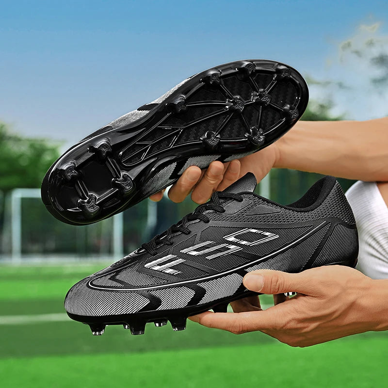 Nouvelles chaussures de football pour hommes, chaussures de sport ultralégères, chaussures de football pour matchs en plein air, futsal, haute cheville, respirantes, antidérapantes, de haute qualité