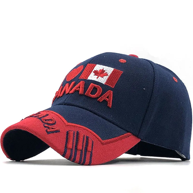 Farver Kontrast Canada Broderet baseballkasket til mænd og kvinder Snapback-kasket Dad Hats Fiskekasket Bone Gorra
