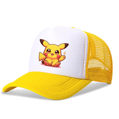 Kawaii Pikachu a Squirtle – baseballová čepice s motivem Pokémonů, kreslená postavička, pro děti i dospělé, sluneční čepice, roztomilá čepice s kšiltem pro chlapce i dívky, outdoorová čepice, letní čepice pro tatínky