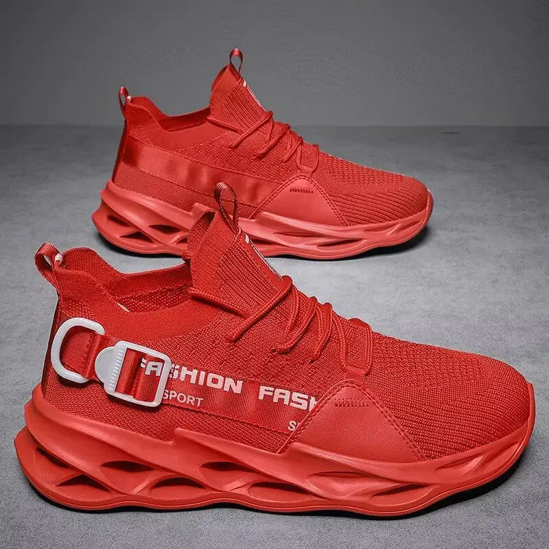 Modieuze paarse casual sneakers in de aanbieding voor dames en heren – Blade hardloopschoenen, grote maat 48, lichte ademende sportschoenen voor heren, mesh sneaker