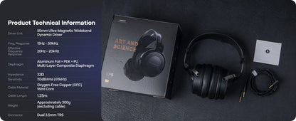 SIMGOT EP5 High-Performance 50mm Dynamic Driver Headphones with Low-Impedance, High-Sensitivity Design