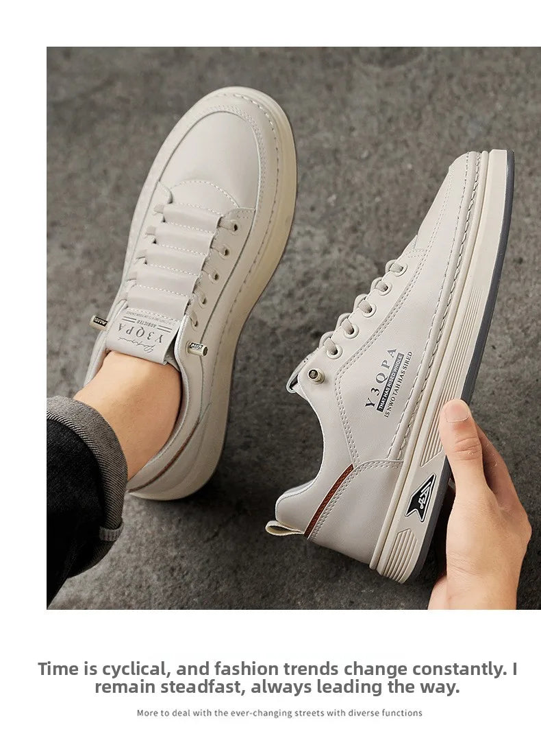 Men's summer fashionable casual driving shoes, sporty slip-on loafers, versatile comfortable breathable wear-resistant leather