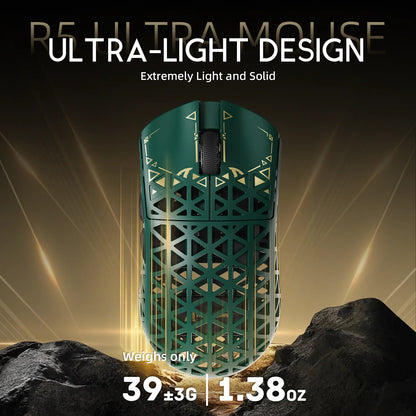 ATTACK SHARK R5 Ultra Carbon Fiber bezdrátová herní myš, herní snímač PixArt PAW3950MAX, 42000DPI, 8000Hz, MCU Nordic 52840