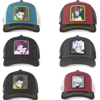 Casquette Hunter X Hunter d'été, casquette de baseball snapback pour homme, brodée, style hip-hop, visière pare-soleil, casquette trucker ajustable en maille