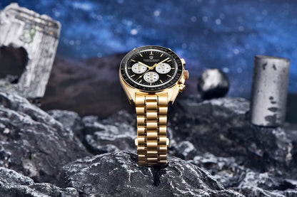 PAGANI DESIGN Moon-ur – Luksus-kvarts-kronograf til mænd, sporty stil, safirglas med antirefleksbehandling, selvlysende display