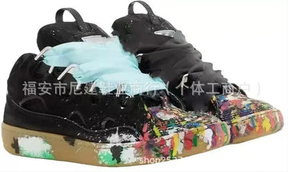 Comfortable High Heel Skate Shoes Thick-Soled Casual Sporty Dad Bag Shoes Vietnamese Cambodian New Style Knot-Tied Slip-On