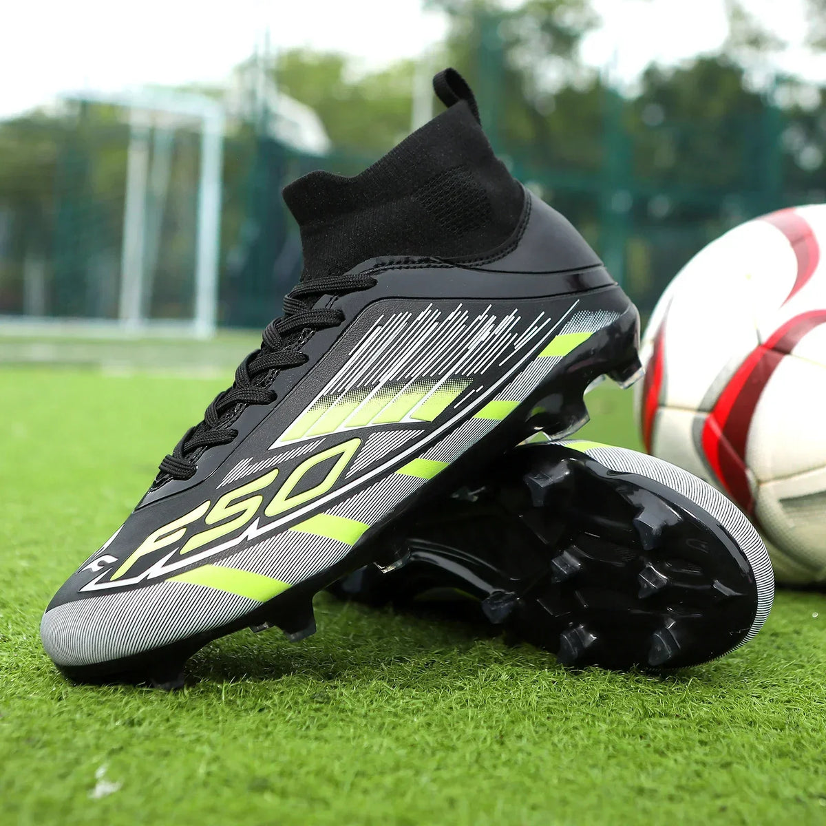 Nouvelles chaussures de football pour hommes, antidérapantes TF/FG, chaussures de sport confortables pour garçons et femmes, chaussures de sport à la cheville, chaussures de football professionnelles, baskets