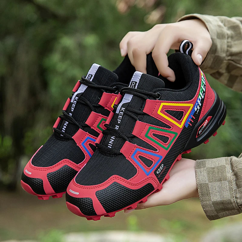 Scarpe da trekking da donna per attività outdoor, scarpe sportive da escursionismo, scarpe tattiche da caccia antiscivolo, scarpe da arrampicata traspiranti con lacci, ciclismo