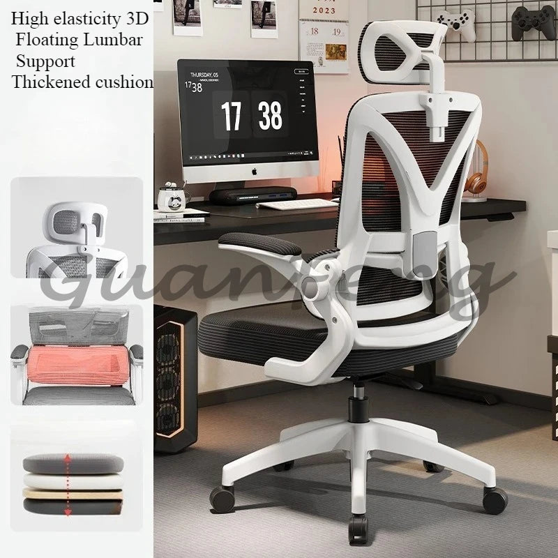 Adjustable Breathable Mesh High Density Sponge Seat Ergonomic Gaming Chair 3D Lumbar Support Racing Swivel