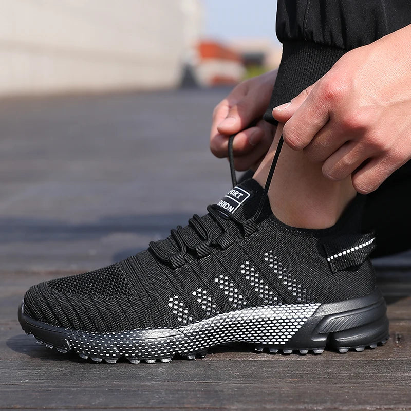 Casual herensneakers van mesh, lichtgewicht en ademend, met zachte zool – instap hardloopschoenen, lage loafers en trainers voor heren