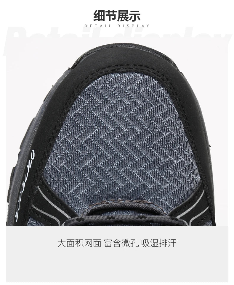 Scarpe da trekking da uomo Brand in mesh traspirante, scarpe da viaggio outdoor impermeabili per caccia e pesca, scarpe sportive da montagna, fuoristrada e riding