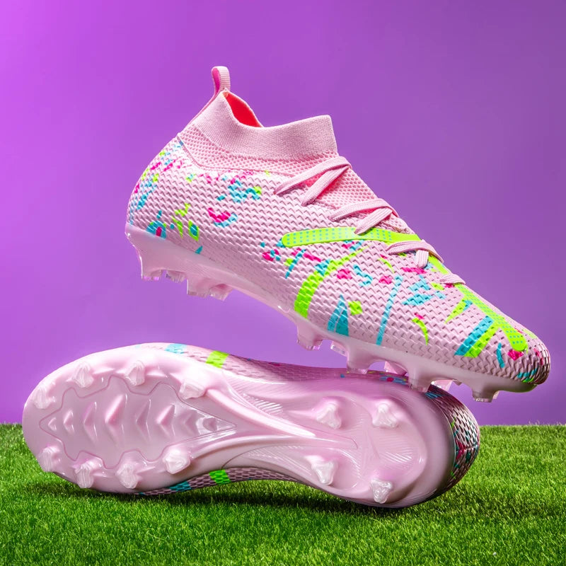 Nouvelles chaussures de football pour hommes, chaussures d'entraînement, crampons de football, baskets de match, chaussures de sport pour terrain gazonné, antidérapantes, professionnelles, ultralégères, unisexes.