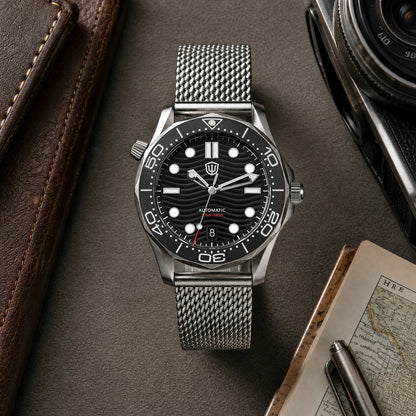 Watchdives WD007 V2 39mm Titanium Dive Watch PT5000 Automatic Movement Luminous 200m Waterproof Domed Bubble Sapphire Watches