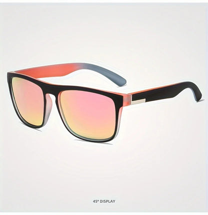 3Pcs Fantasy Gradient Mutipcolor Square Polarized Sunglasses AntiGlare UV400 Glasses Summer Party Driving Fishing Christmas Gift