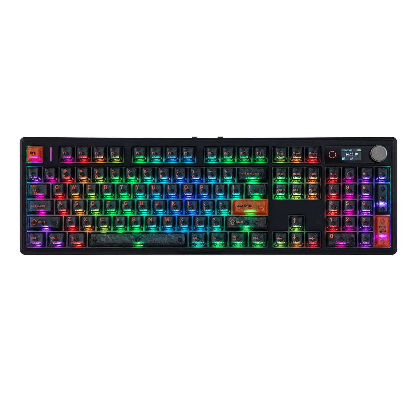 EPOMAKER TH108 V2 PRO 100% ANSI US Layout Wired/Bluetooth/2.4Ghz Wireless Mac Modifier Mechanical Keyboard with Screen & Knob