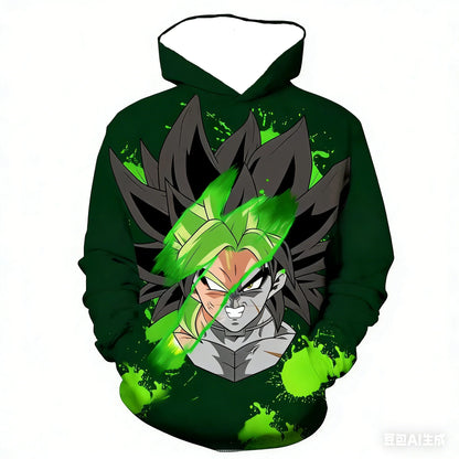 Sudadera con capucha 2025 de tendencia en oferta, estilo hip-hop, para niños y adultos, traje de combate Dragon Ball con estampado 3D, sudadera deportiva con capucha y parte superior de vestir