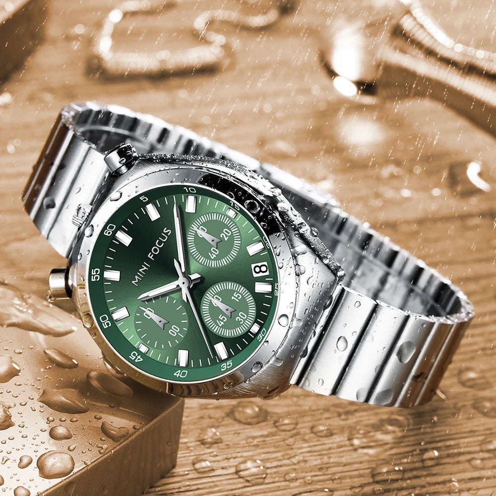MINI FOCUS Fashion Ladies Watches Top Brand Luxury Multifunction Dial Stainless Steel Strap Elegant Quartz Women Watch Luminous