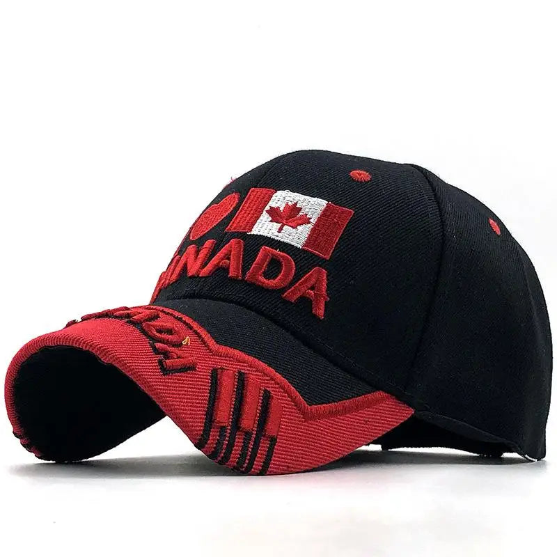 Farver Kontrast Canada Broderet baseballkasket til mænd og kvinder Snapback-kasket Dad Hats Fiskekasket Bone Gorra