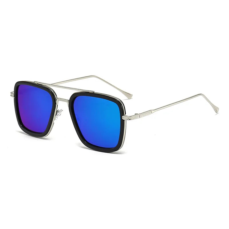2024 New Square Men Sunglasses Fashion Metal Steampunk Sun Glasses For Women Trendy Outdoor Shades Eyewear Unisex Accessory