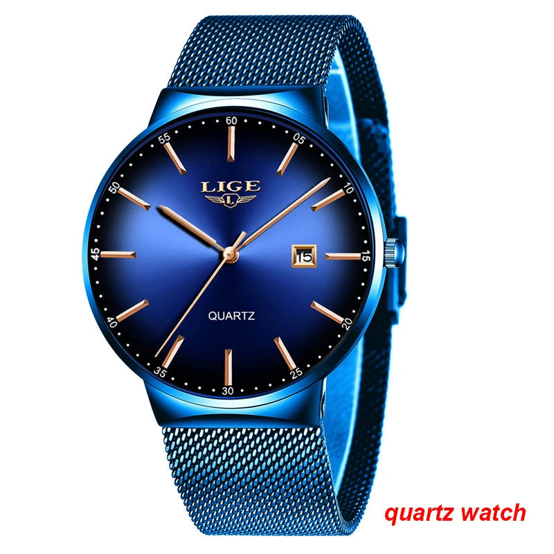 LIGE mekaniske automatiske armbåndsure til mænd – Luksuriøst ur i topklasse med tourbillon, elegant og vandtæt model, ideelt til arbejde eller formelle lejligheder.