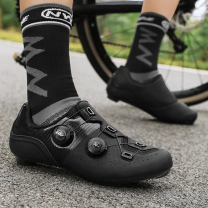 2025 new arrival professional cycling shoes, racing road bike SPD cleat shoes, ultralight self-locking MTB bicycle sneakers unisex