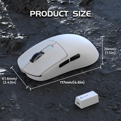 Attack Shark R6 Lightweight Wireless Gaming Mouse, PAW 3950Max Sensor Computer Mouse with Nordic 52480, 8KHz Polling