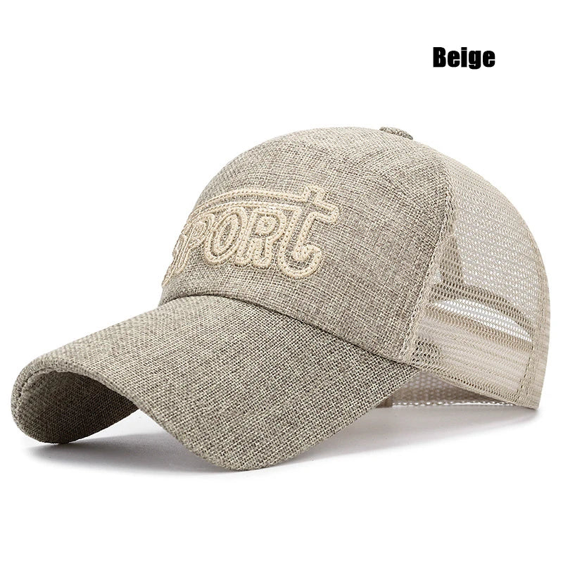 Muoti Ulkoilu Urheilu Baseball-lippis Rento Snapback-lippis Pellavaverkkokangas, brodeeraus Sopii keväälle, kesälle ja syksylle