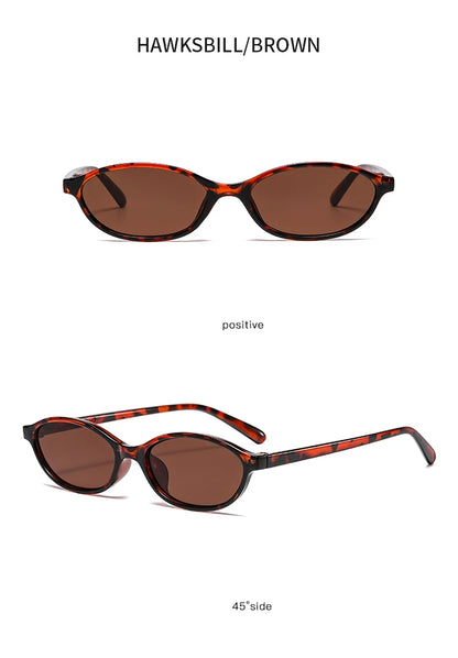 1/4pcs New Casual Elliptical Sunglasses Female Multi Color Frame Glasses Fashion Small Frame Design UV400 Sun Glasses Unisex
