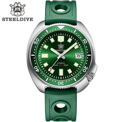 SD1970 Steeldive Brand Sunray Dial Milled Clasp Bracelet 44mm Case 200M Waterproof NH35 Turtle Men Dive Watch with Ceramic Bezel