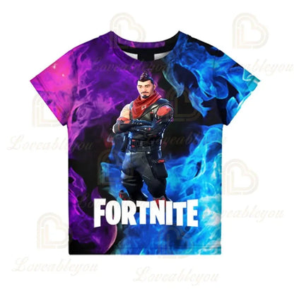 T-shirt 3D Fortnite Victory Game per bambini e neonati, stile Harajuku, top Battle Royale Hero carino per bambini, maschi e femmine