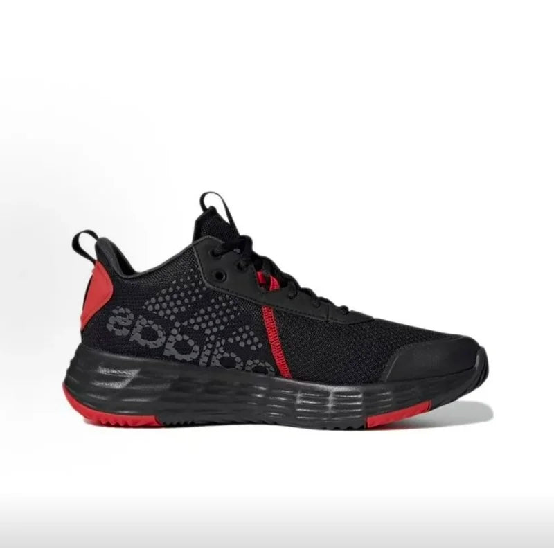Chaussures de basketball adidas OwnTheGame pour hommes, noir, blanc, rouge, H00471