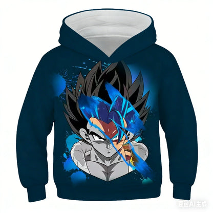 Sudadera con capucha 2025 de tendencia en oferta, estilo hip-hop, para niños y adultos, traje de combate Dragon Ball con estampado 3D, sudadera deportiva con capucha y parte superior de vestir