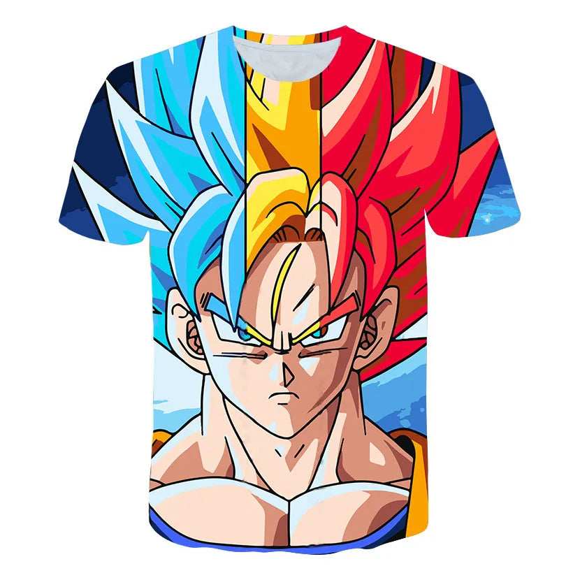 Vyriški marškinėliai Dragon Ball Z, marškinėliai berniukams, vaikiški drabužiai, vasariniai trumpomis rankovėmis, vaikiški animacinių filmų marškinėliai, viršutiniai drabužiai, marškinėliai berniukams