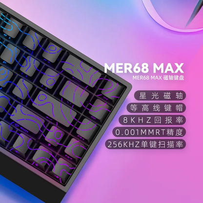 Tastiera meccanica IROK Carotmas Mercury68 con switch magnetici 8K, 68 tasti, RT 0.004mm, bassa latenza, gaming cablata personalizzata per PC, ideale come regalo