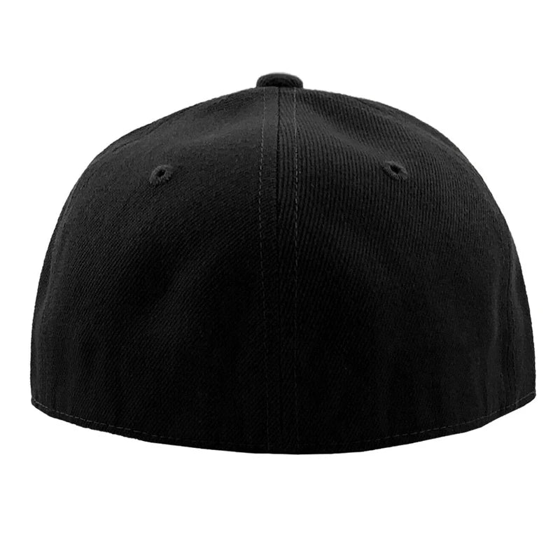 Casquette ajustée entièrement fermée, taille New York Plus Large, style « trucker » pour homme, visière plate, style hip-hop, unie, à fermeture à pression, sans logo, visière plate, bord large, style Era