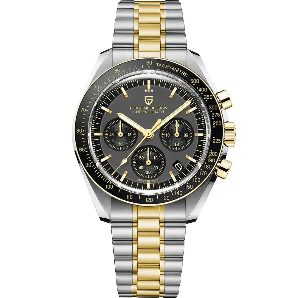 PAGANI DESIGN 2026 New Moon Watch For Men Quartz Multifunction Chronograph Sports Mens Watches Top Brand Luxury Sapphire Mirror