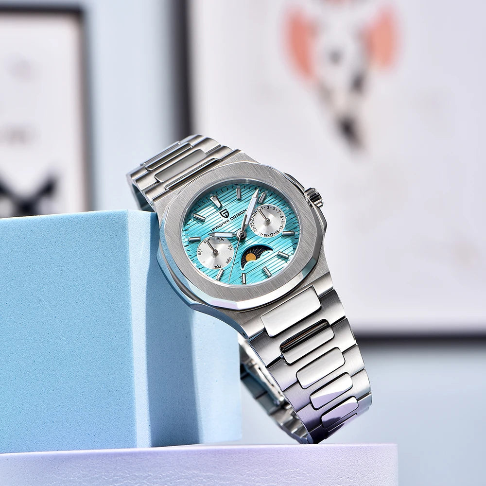 2025 New PAGANI DESIGN Women's Watch Automatic Date Luxury Quartz Watch Japan Epson VX3HA Watch Stainless Steel Waterproof Clock