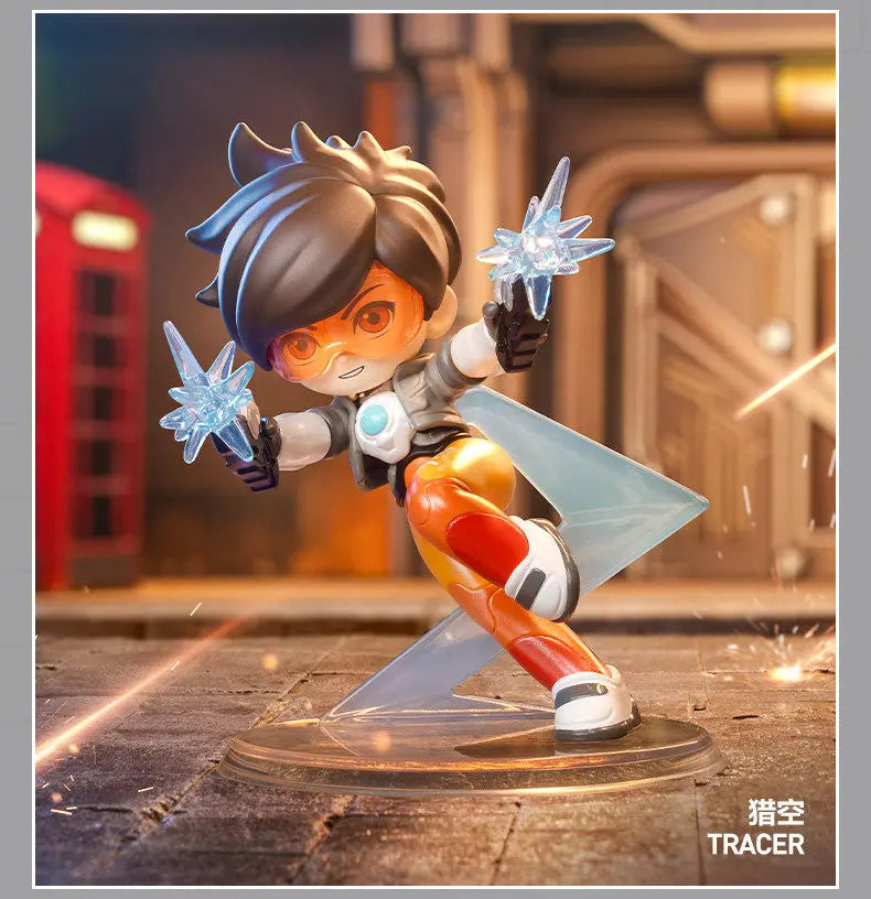 POP MART Genuína Overwatch Play Of The Game Series Blind Box — Figuras colecionáveis em PVC, ornamentos de secretária e modelos de brinquedo para fãs