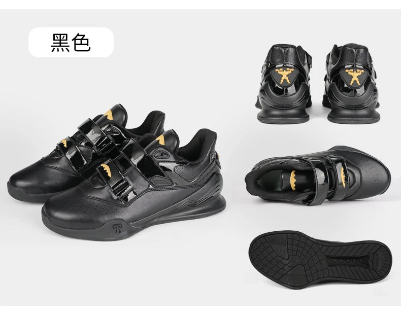 Zapatillas profesionales de halterofilia cómodas para entrenamiento de sentadillas en interior, duraderas, antideslizantes y diseñadas para levantamientos intensos
