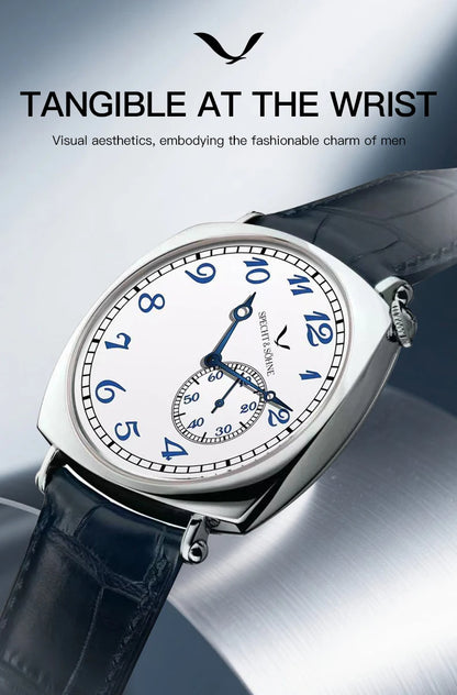 New 2026 Specht & Söhne 1921 Men's Automatic Mechanical Wristwatch Rose Gold Sapphire Crystal Genuine Leather Relogio Masculino